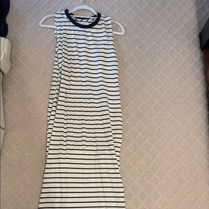 Striped Sleeveless Maxi Dress